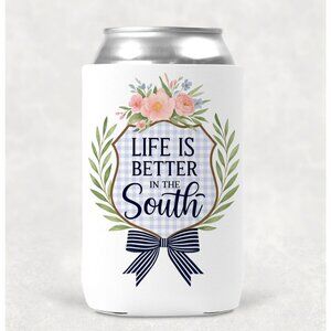 Life Is Better In The South 12OZ Can Drink Cooler Koozie (5 Pack)